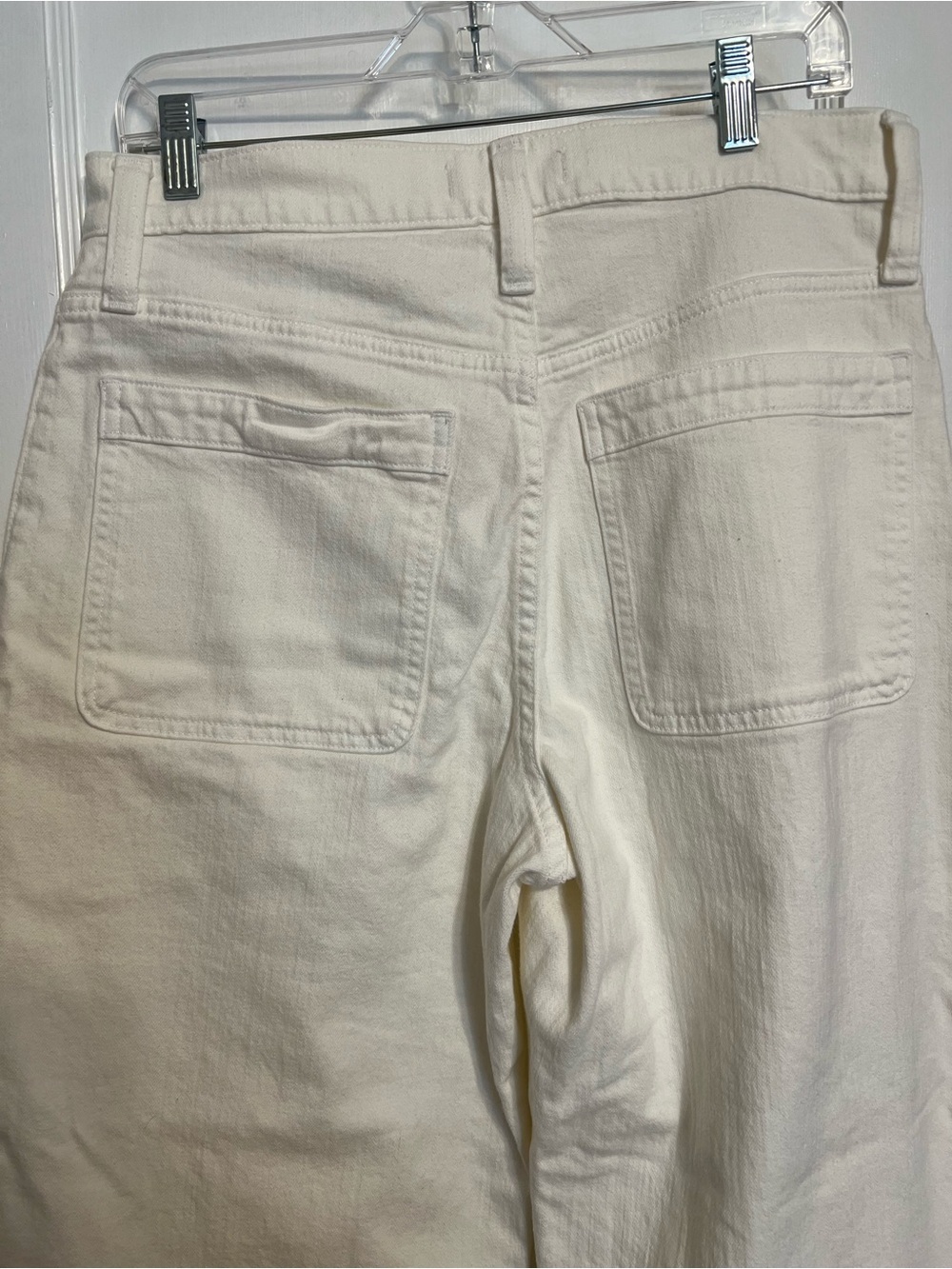 Madewell PERFECT VINTAGE WIDE LEG CROP JEAN in Off-White sz30 NWT - Picture 7 of 8